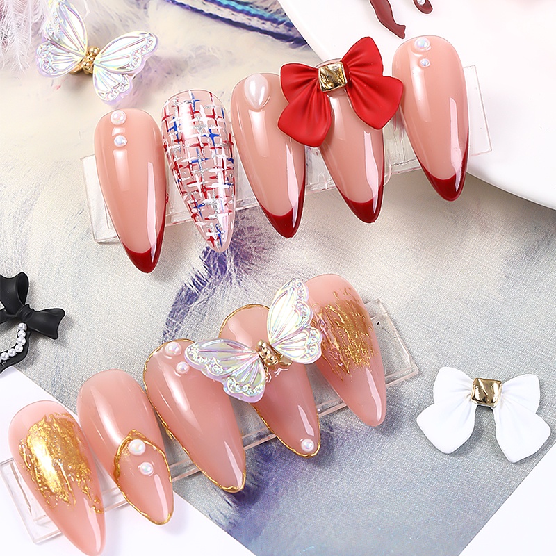 【 COD 】 JAPAN NAILS BOW 3D PREMIUM / hiasan pita nailart gaya jepang rhinestone nail charm nail acc wheeL