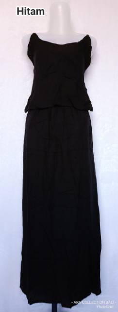 DRESS KIPIR ROK PANJANG POLOS BALI/DRESS DOUBEL LAYER PANJANG