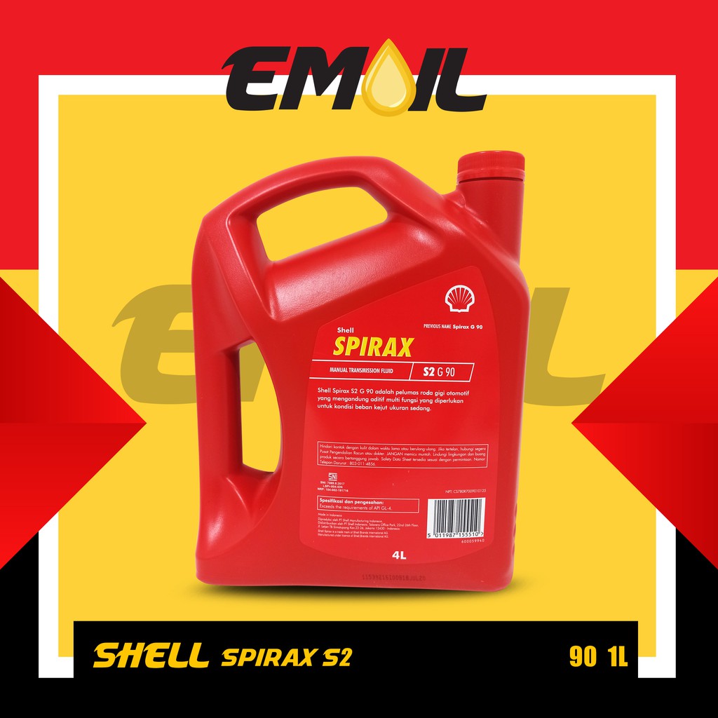 OLI SHELL SPIRAX S2 G 90 GALON 4 liter