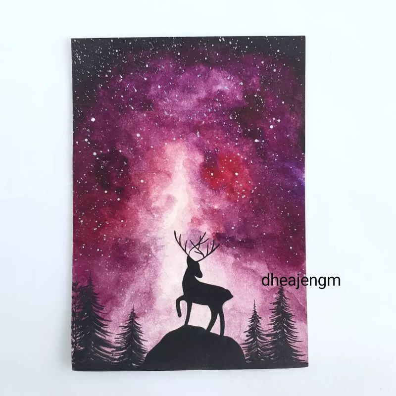 

Lukisan Cat Air Galaxy/Galaxy Watercolor painting