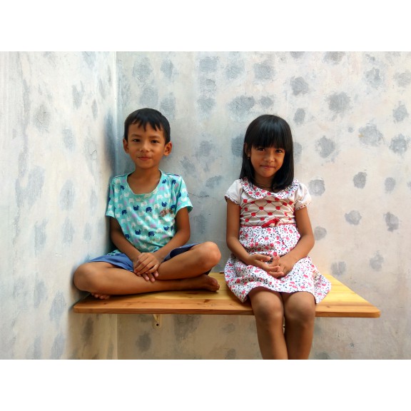 Meja Lipat Meja Dinding Meja Tempel Kayu Jati Belanda 80x40 CM