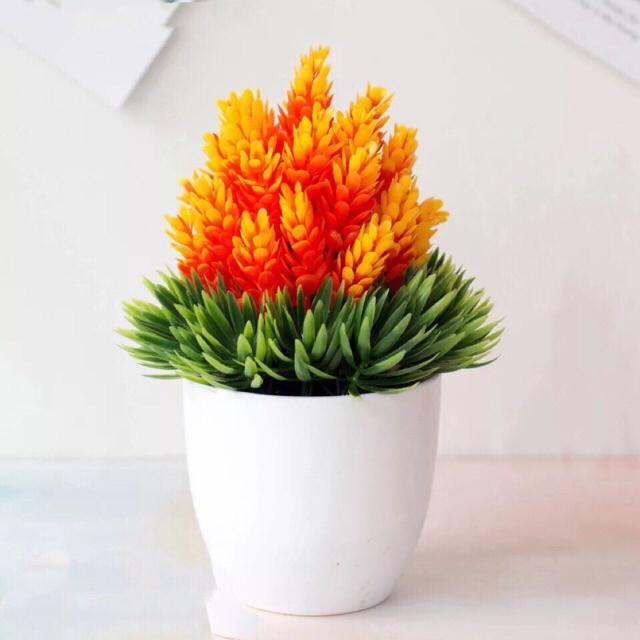 AM349 Bunga plastik / Pajangan bunga Artifisial / motif nanas buatan Vas Bulat-orange