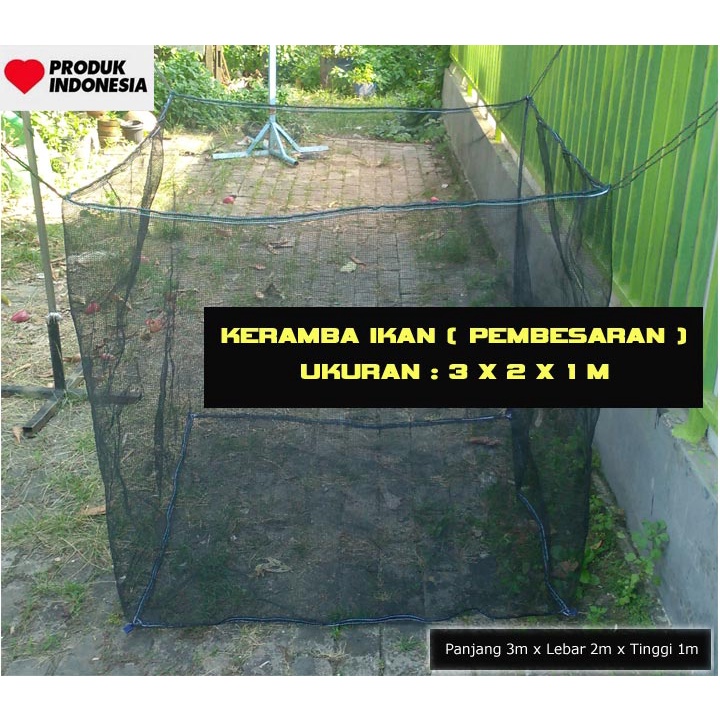 Keramba Ikan Pembesaran 3x2x1m