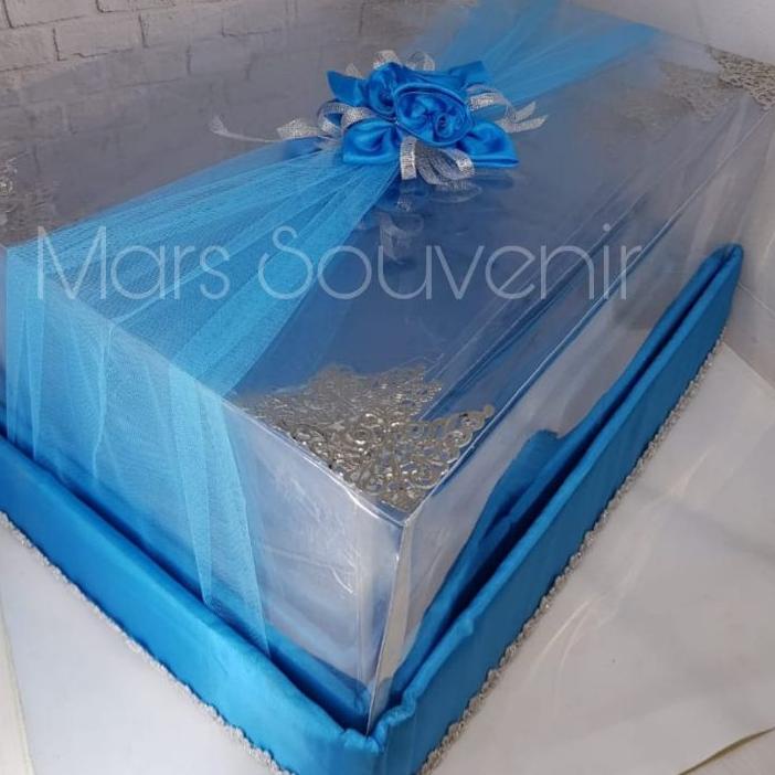 

Hot Sale - Kotak Hantaran - Seserahan Mika Tile 1 Set Isi 4 Box UK Sedang-