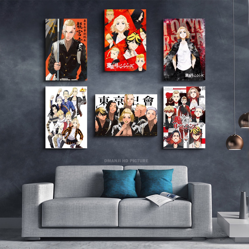 POSTER KAYU ANIME TOKYO REVENGERS / POSTER KAMAR TIDUR / POSTER MURAH / POSTER MANJIRO SANO / DMANJI