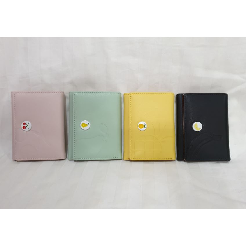  MINISO  Dompet  Wanita Kecil  Lipat  3 gambar Buah Shopee 