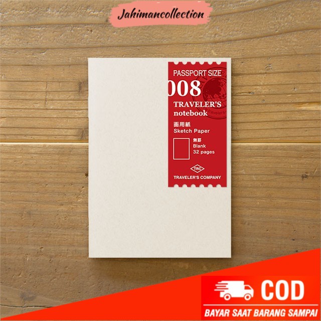 

✨ BISA COD ✨ Midori Traveler's Notebook Insert Passport Size Sketch Paper 008