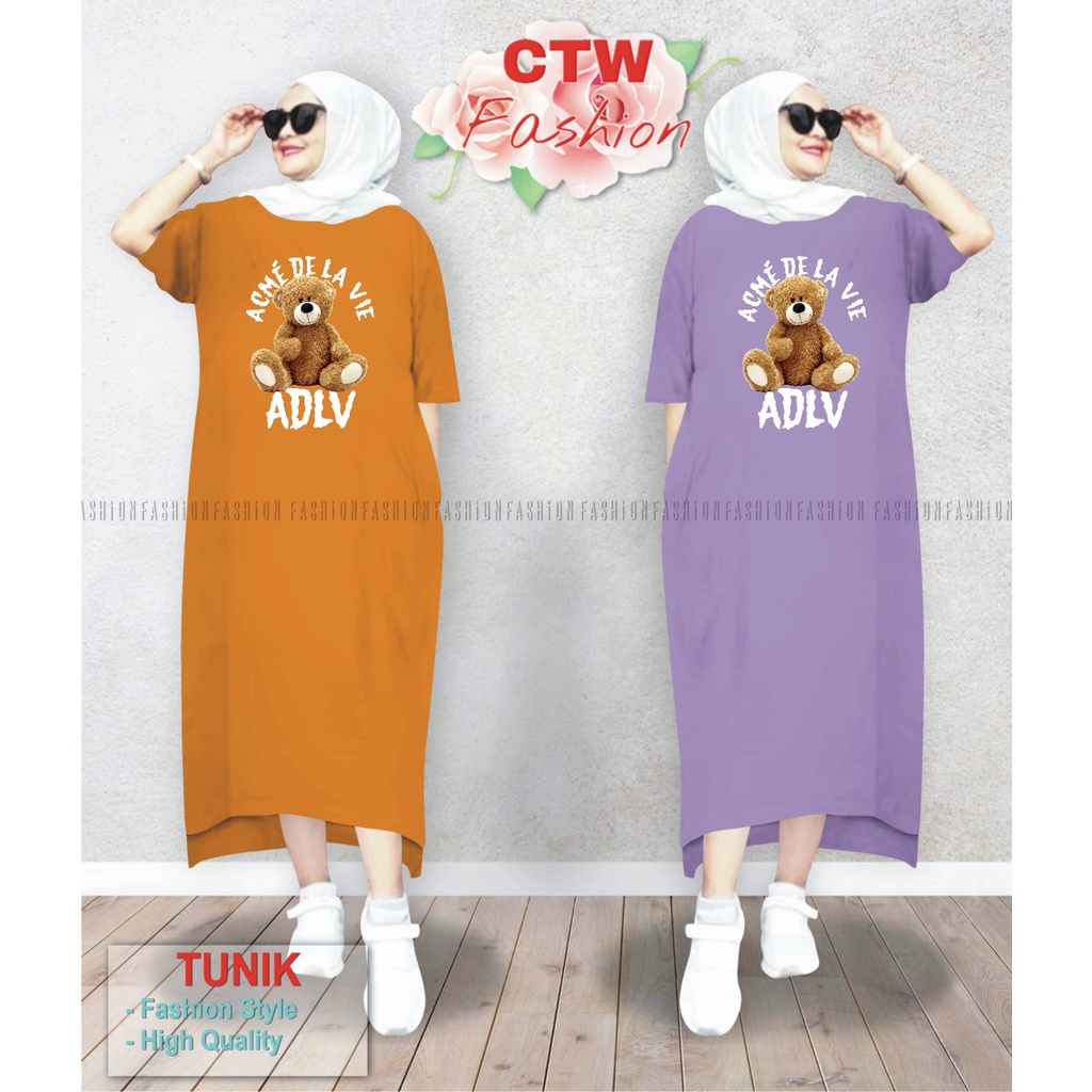 LONG TUNIK WANITA DEWASA/TUNIK DRESS OVERSIZE LD 130/TUNIK VIRAL 2022/TUNIK LAGI TREN/SABLON PRESS