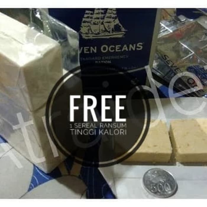 Kekinian MRE Makanan Darurat | Food Bar | SEVEN OCEANS | Hardtack | Protein Bar