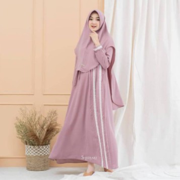 Terbaru Bisa COD [ GAMIS SYARI DENADA + HIJAB ] | Size S M L XL | BUSANA MUSLIM WANITA / GAMIS SYARI MURAH Busui-4