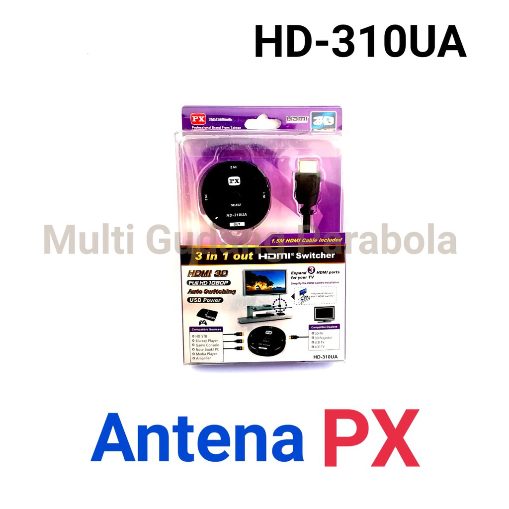 PX Hdmi Switcher HD 310 UA 3 in 1 HDMI selector