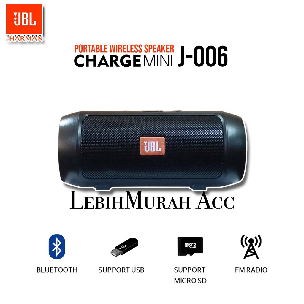 Speaker Bluetooth Jbl Charge mini 2 J006 Wireless Portable Speaker Charge Mini 2 JBL Super Bass