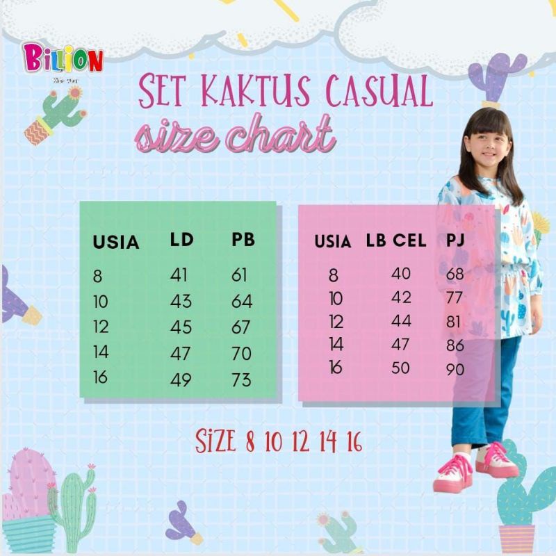 Setelan Billion Set Kaktus