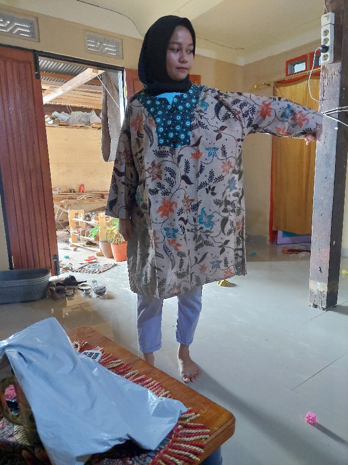Tunik Batik Wanita Super Jumbo Big Size Ld 140 / Atasan Baju Batik Kerja Kondangan Wanita Cewe Jumbo