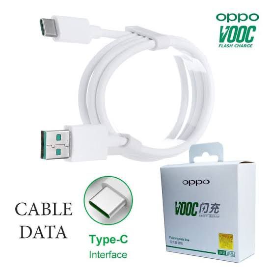 SUPER VOOC Kabel Data Oppo Tipe C Flash Charge 3A Fast Charging Data Cable TypeC