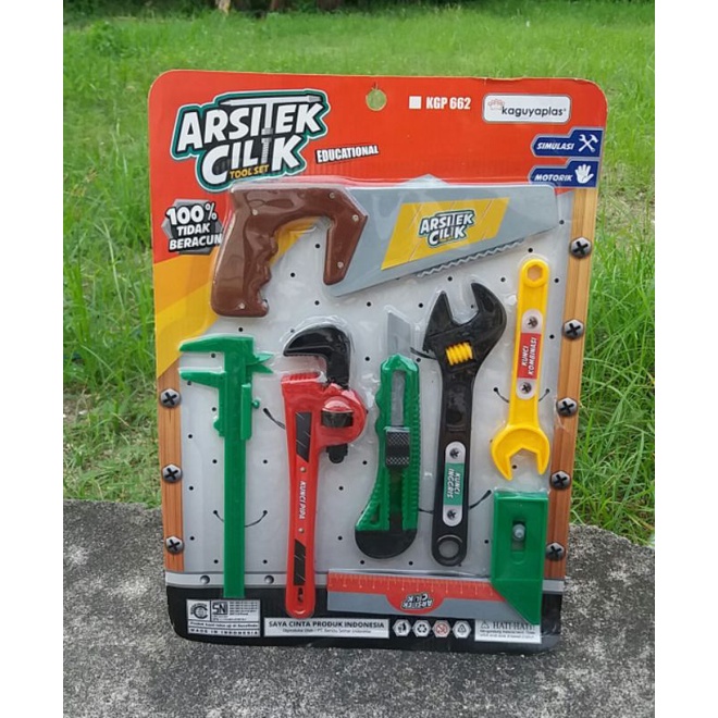 mainan alat perkakas arsitek cilik