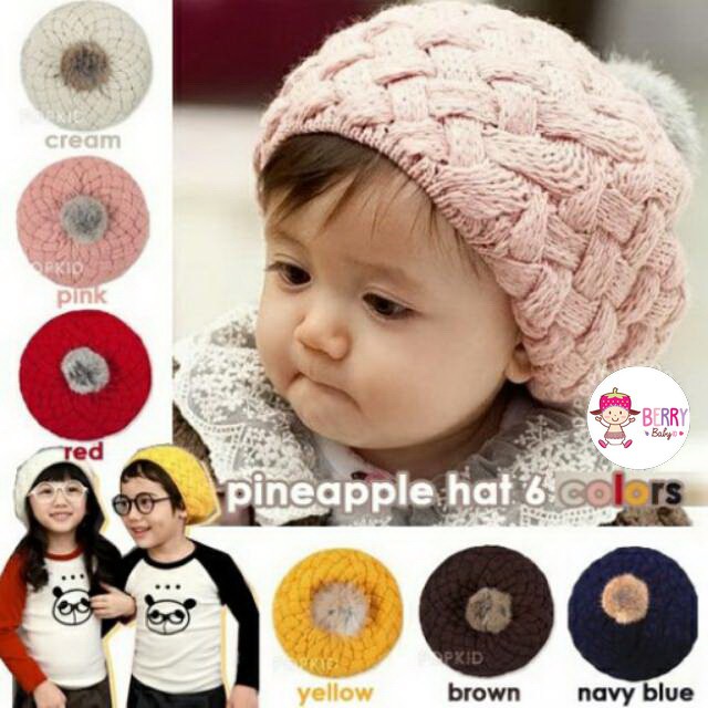 YooBerry Korean Pineapple Hat Topi Bayi Anak Berry Mart