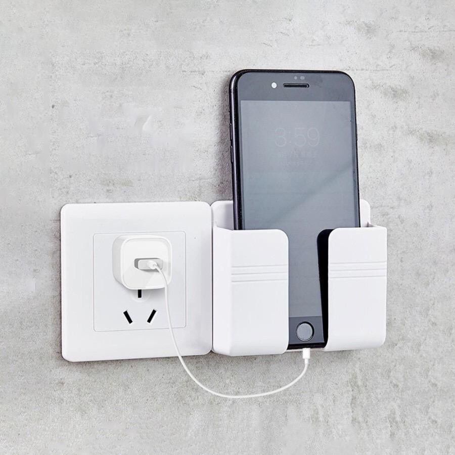 Tempat Charger HP / Tempat Remote AC / Tempelan Dinding / Gantungan Dinding / Rak Tempel / Holder Hp