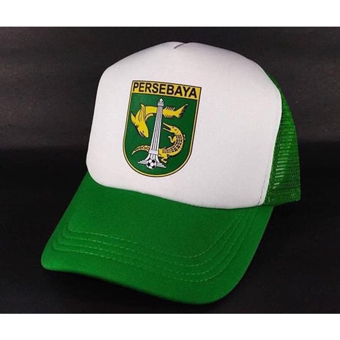 TOPI PERSEBAYA JARING TRUCKER BONEK BAJUL IJO WANI