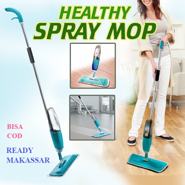 SPRAY MOP 1 KAIN TANPA BATERAI / ALAT PEL LANTAI / ALAT PEMBERSIH LANTAI SEMPROT + Tempat sabun Pel