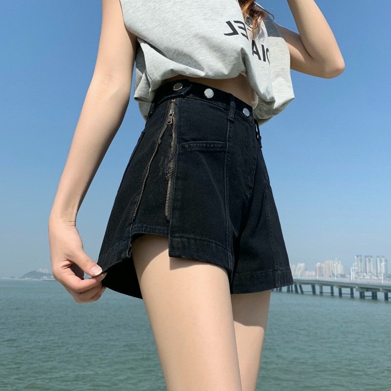 Celana pendek jeans hitamHot pants hw wanita kulot jeans pendek wanita dewasa