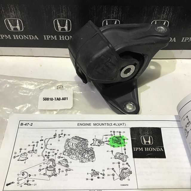 50810 TA0 Dudukan Mesin Engine Mounting Belakang Honda Accord CP2 Matic 2008 2009 2010 2011 2012