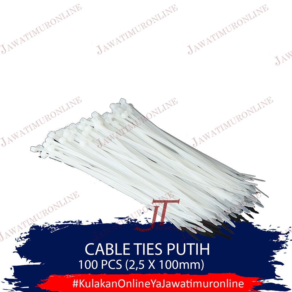 Kabel Ties 10 cm Putih - Cable Ties 100 mm Putih