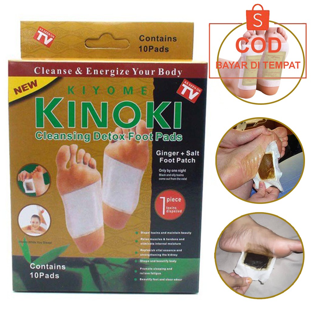✅COD 10 PCS KOYO KINOKI GOLD DETOX KAKI ORIGINAL DETOK FOOT GINGER SALT HERBAL PENYERAP TOKSIN RACUN