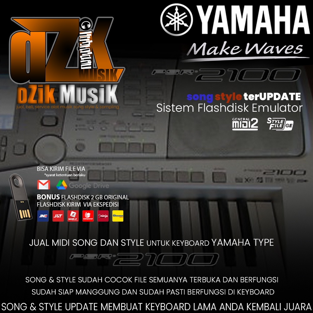 SONG & STYLE KEYBOARD KHUSUS YAMAHA PSR 2100 SISTEM FLASHDISK EMULATOR
