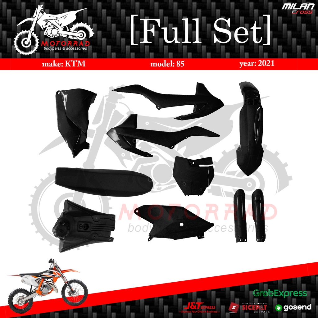 Body Fullset KTM 85 2 Rangka Tunggal Plastik Berkualitas