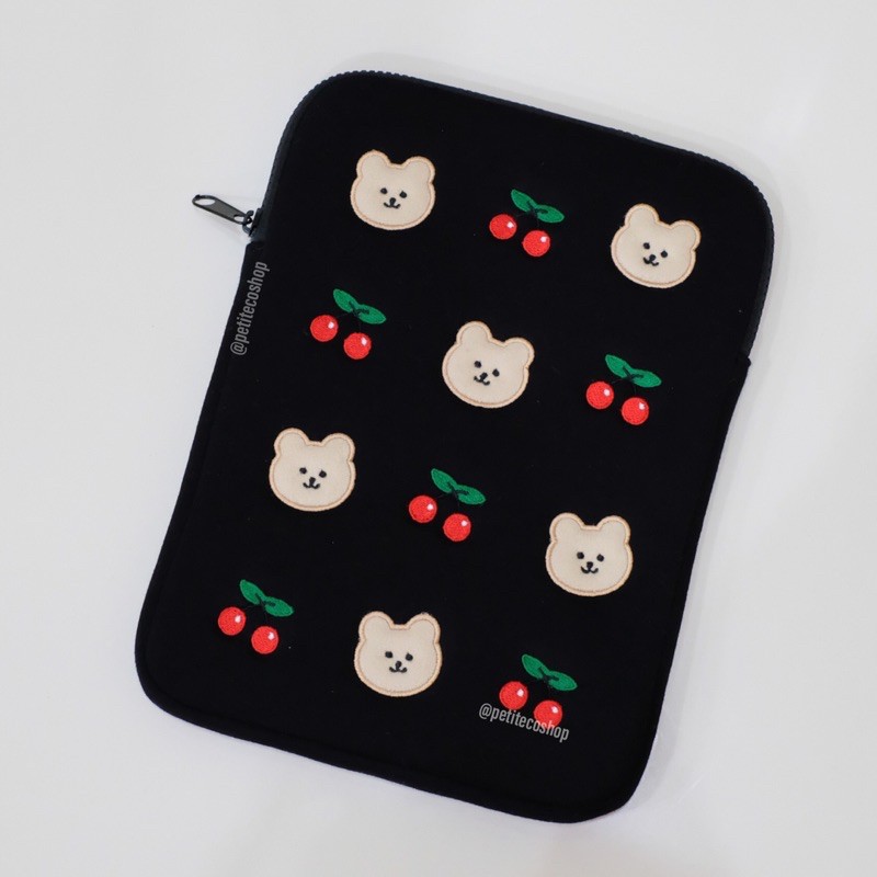 Cherry Bear iPad Case Pouch Tablet Samsung Case Laptop Bag Tas Lucu