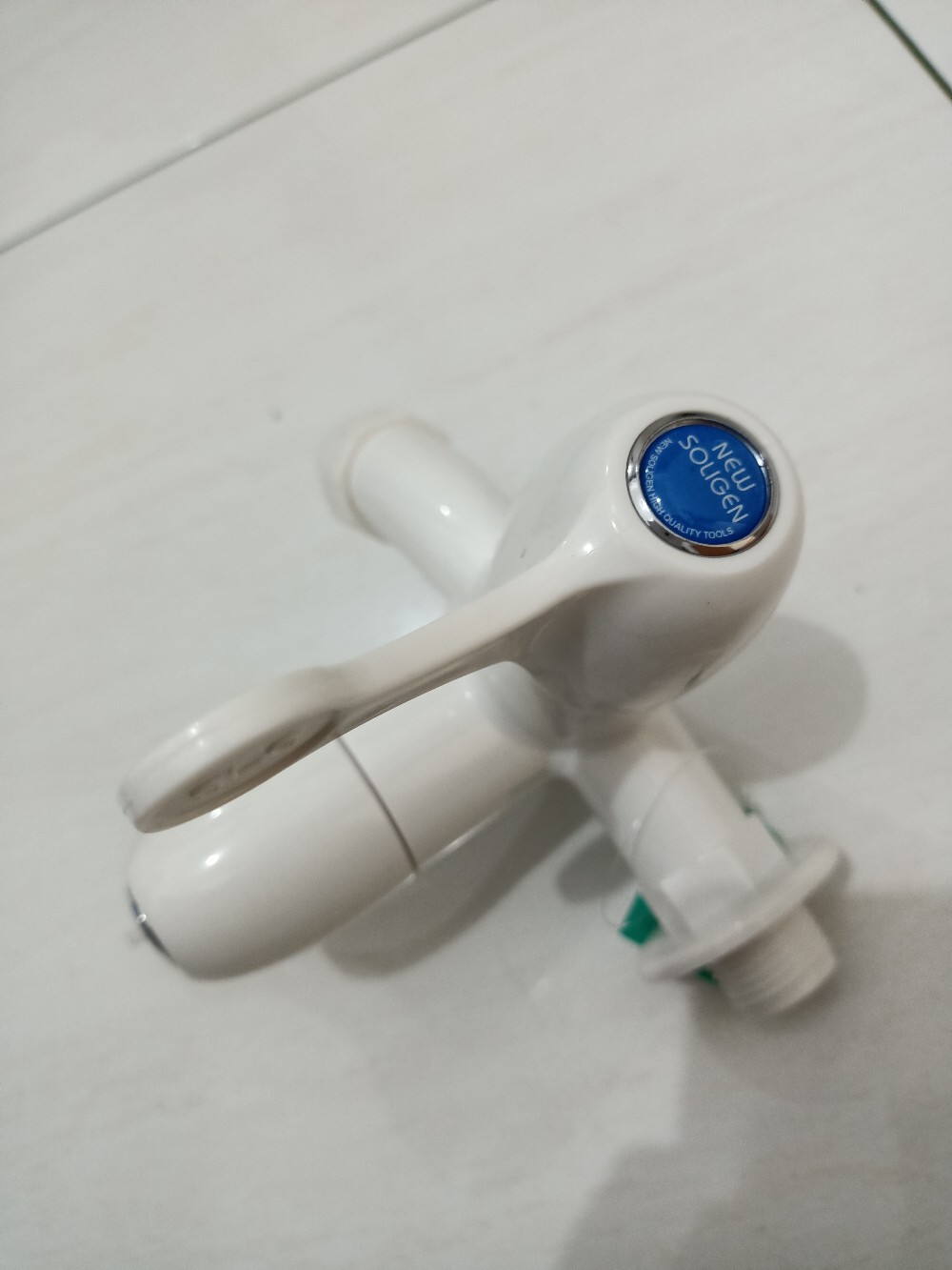 Kran Cabang Plastik Pvc Soligen S9- Keran Air Shower Double Dua Abs Faucet Dual Murah I12