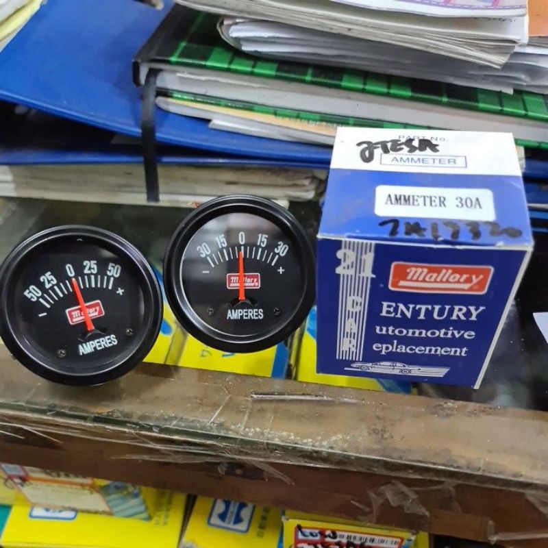 Ampere Meter Universal Type Mallory (30 Ampere / 50 Ampere)