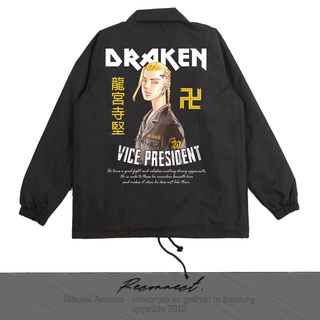 Reconnect Coach Jacket Anime Tokyo Revengers Draken - Unisex