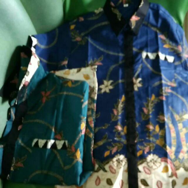 Kemeja Atasan 210 222 261 Batik Hem Anak Amelia Seragam Keluarga Katun