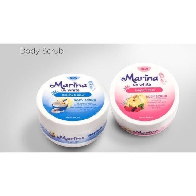 MARINA BODY SCRUB UV WHITE 200ml / Lulur Marina Healthy &amp; Glow, Brightness &amp; Fresh