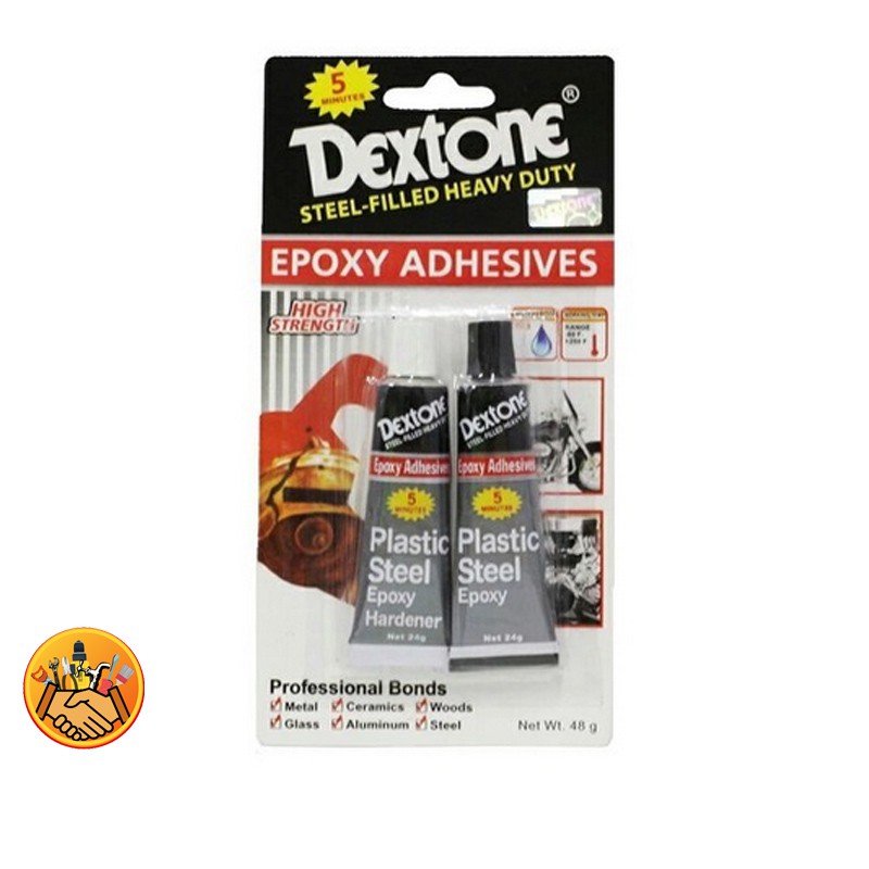 

LEM EPOXY / LEM CAMPUR / BESI / SERBAGUNA DEXTONE 5 MENIT Lem Besi Dextone 48g/ 48 gram
