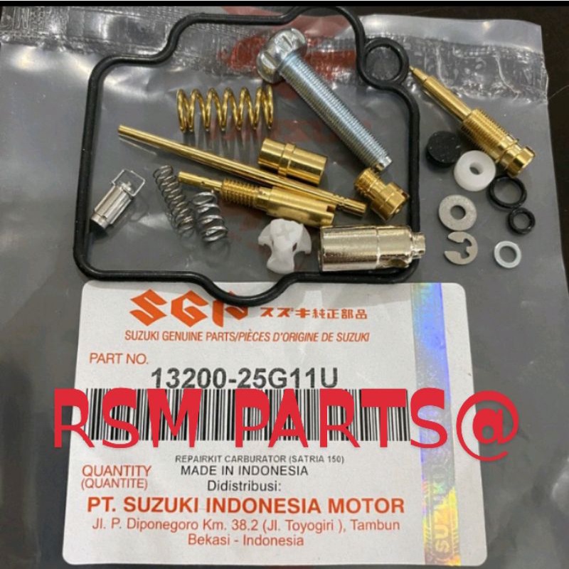 REPAIR KIT REPARKIT KARBURATOR SUZUKI SATRIA FU 150 OLD LAMA PILOT JET MAIN JET 25G FU