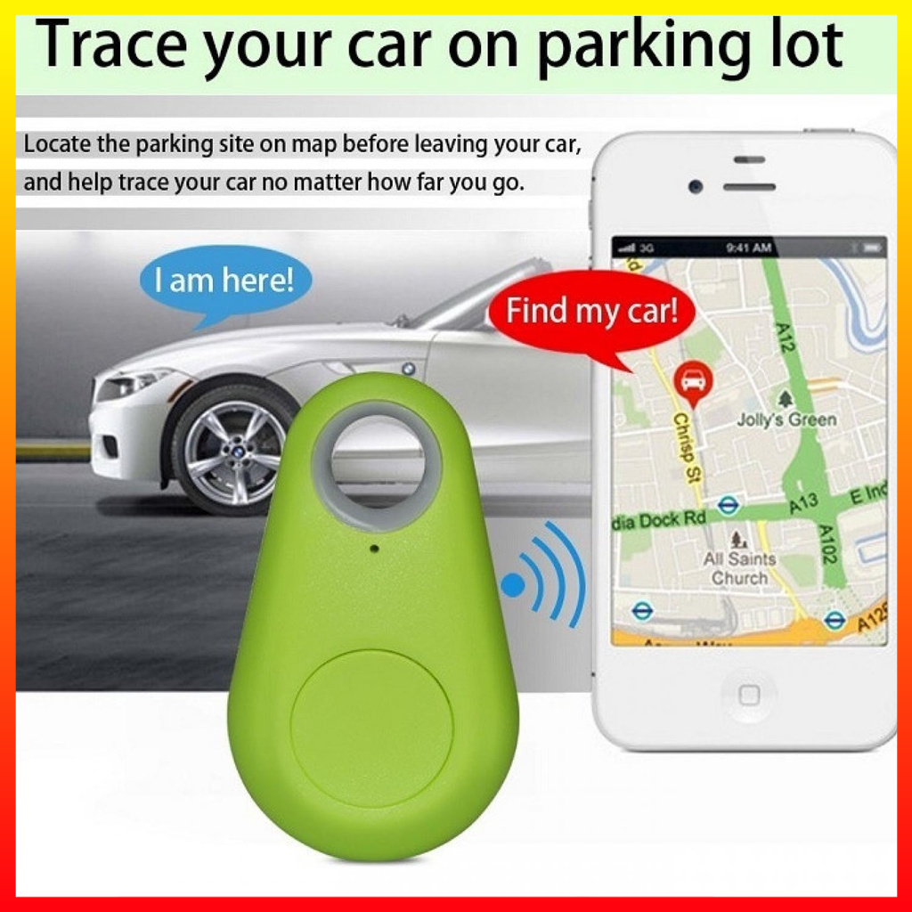 Gantungan Kunci Kalung Pelacak Pintar Mini GPS Anti Hilang Smart Bluetooth Tracker Wireless Remote Shutter Android &amp; iOS iSearching - OMHA6NBK