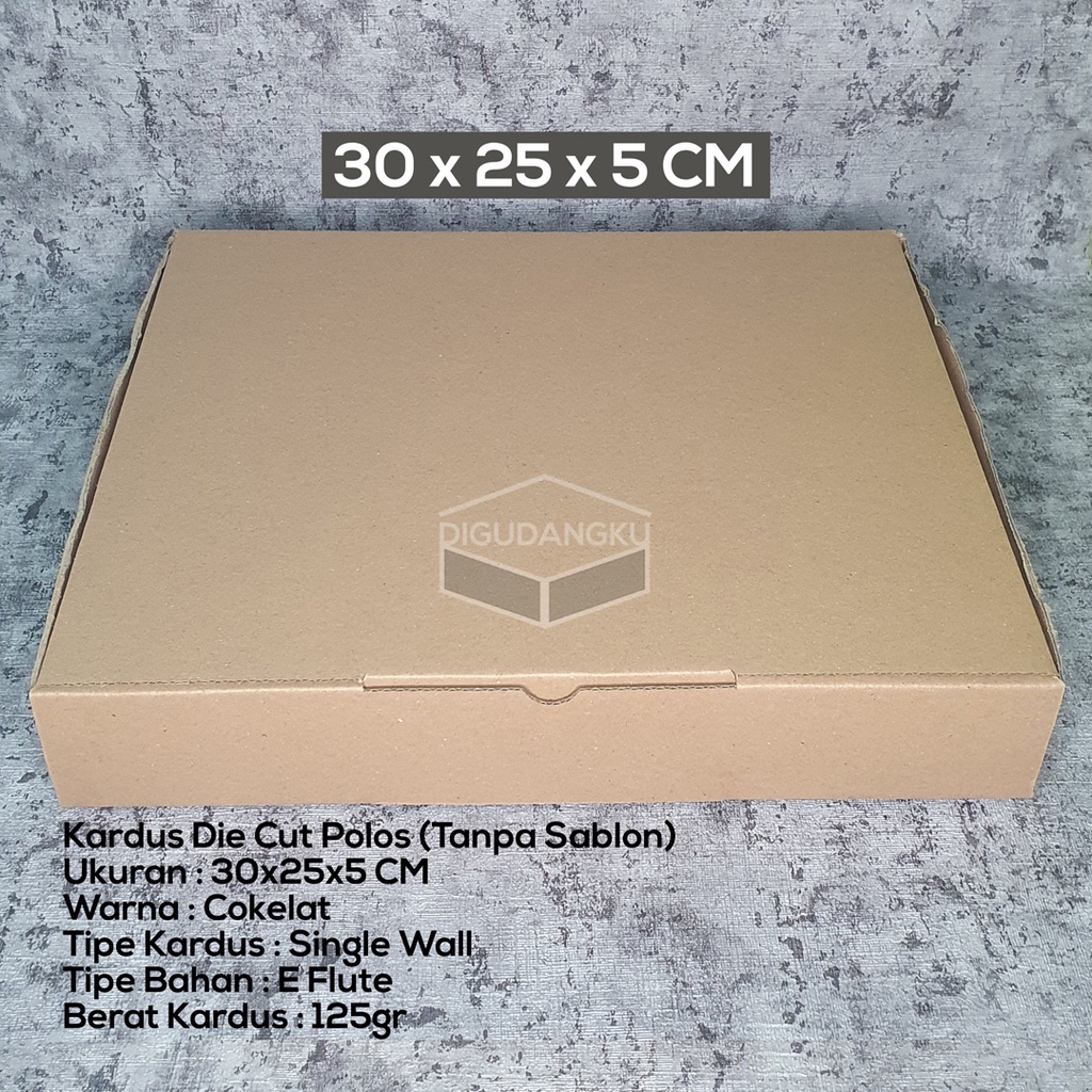 

PAKET Kardus Die Cut Box 30x25x5 cm (Isi 10) | Kotak Kado / Kotak Hampers Box Packaging Model Pizza Box Digudangku