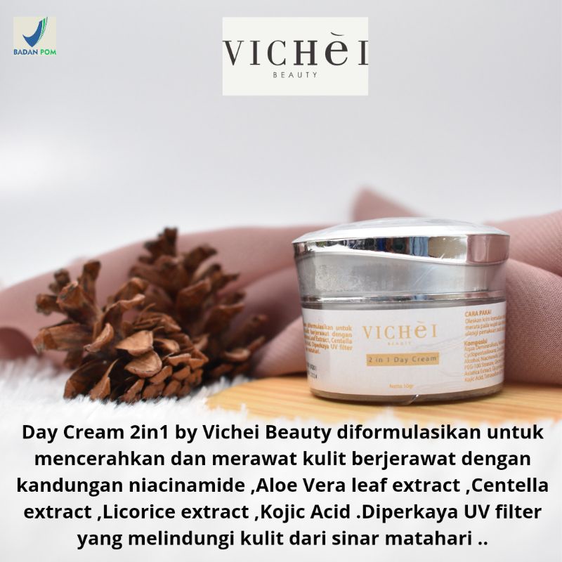 day Cream 2in1Collagen pemutih wajah + jerawat krim siang