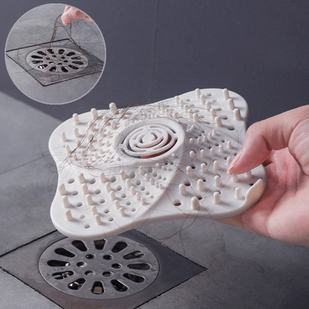 Tutup lubang pembuangan shower anti mampet anti rambut anti kotoran tersumbat kamar mandi PAWACA Penutup Lubang Pembuangan Air Anti-Blocking Filter Cover SJ224 Anti-blocking Hair Catcher Hair Stopper Plug Trap Shower Floor Drain Covers Sink Strainer