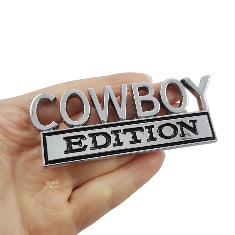 1pc Stiker Emblem Logo Koboi Bahan Metal Untuk Dekorasi Mobil