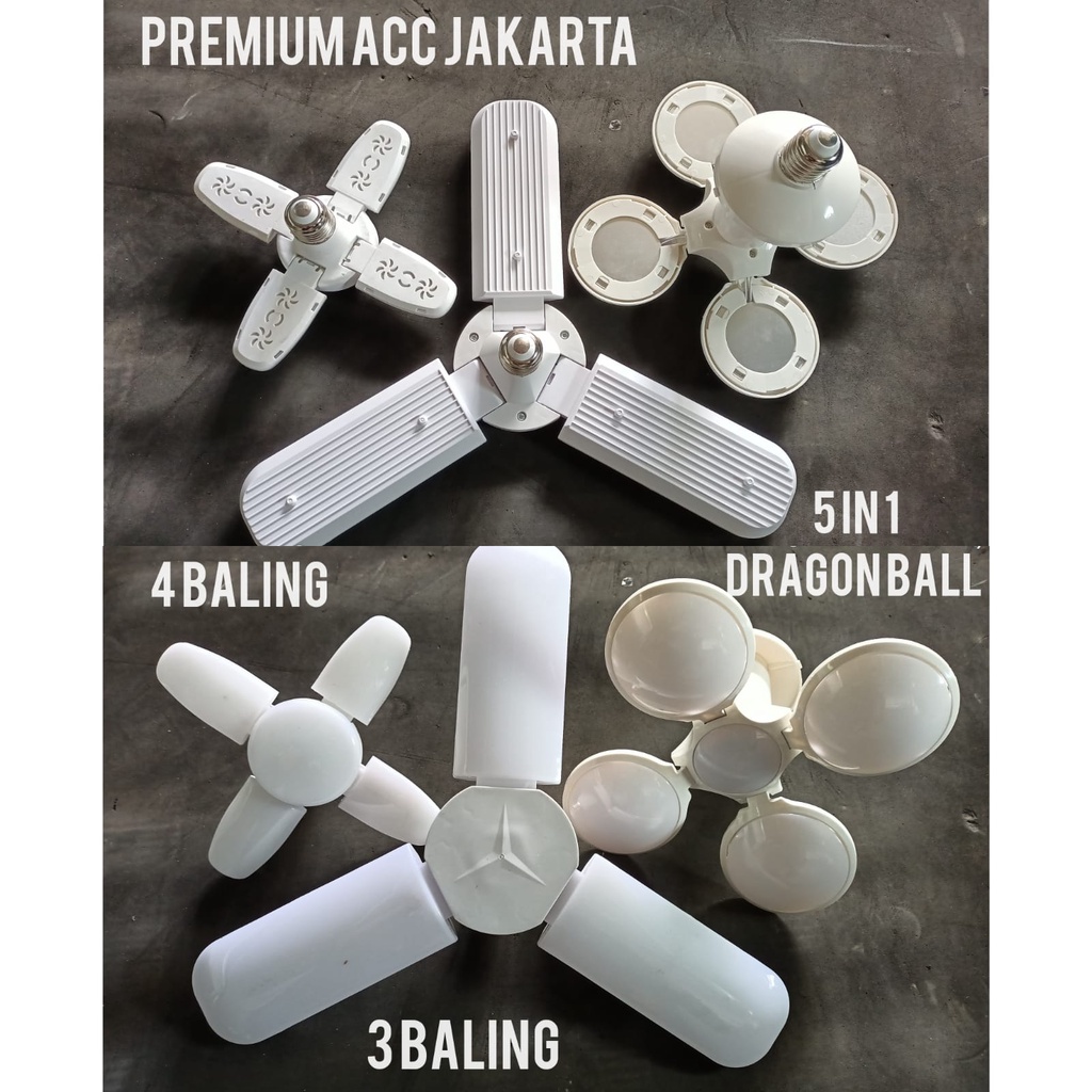 Lampu Baling LED 45W - Lampu Bohlam E27 5 Baling dan 4 Baling Bentuk Kipas / Bohlam Dragon Ball 40w 3 Baling