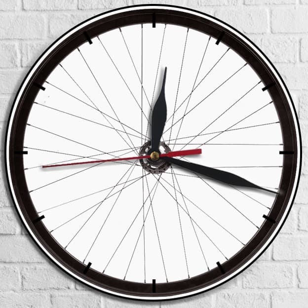 Jam Dinding Kayu Velg Sepeda / Jam Kayu Unik Artistik / Jam dinding custom murah
