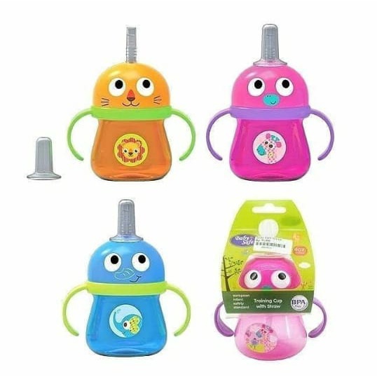 Baby Safe Botol Minum Sedotan Bayi Atau Anak/Training Cup With Straw/Cangkir Minum Sedotan Bayi