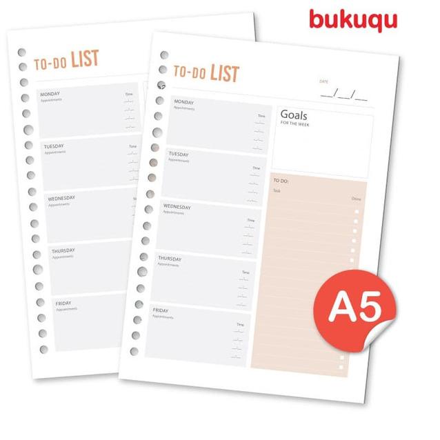 

♛ A5 Loose leaf - To Do List by Bukuqu ♕