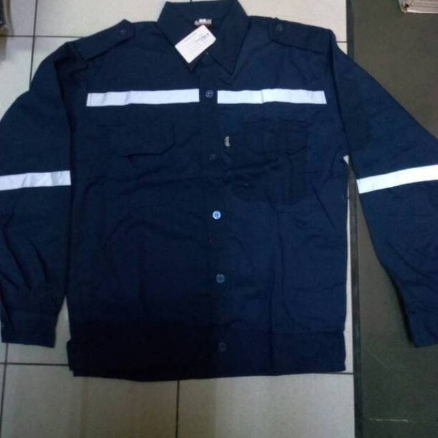 Baju safety kerja untuk mekanik dan listrik