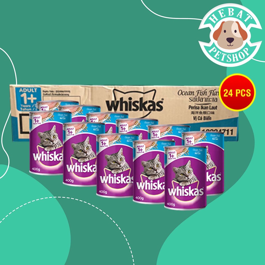 Makanan Basah Kucing Whiskas Kaleng Wetfod Grosir Dus Isi 24 PCS 400GR