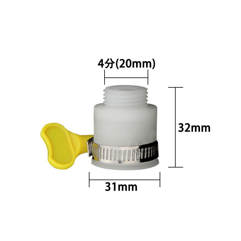 Adaptor Keran Air 4 Titik Gigi Tebal Universal Dengan Kunci Pas Untuk Taman